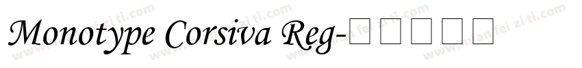 Monotype Corsiva Reg字体转换